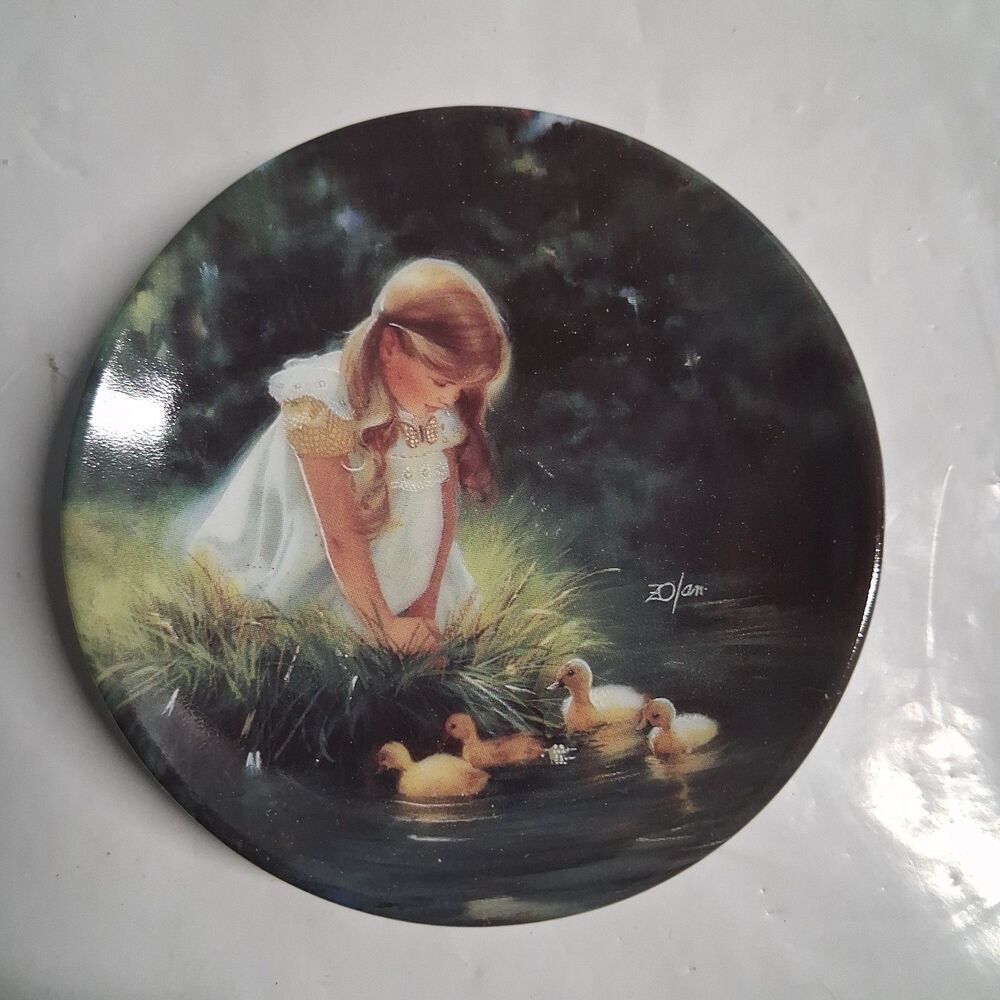 Donald Zolan Golden Moment Miniature Plate w/ Box & COA 1991 Pemberton Oaks